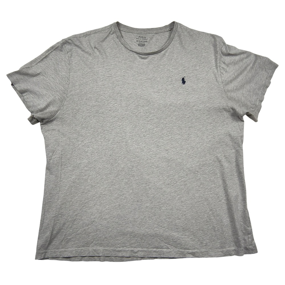 Polo Ralph Lauren Mens XL Gray Classic Fit Short Sleeve Crew Neck T-Shirt Pony